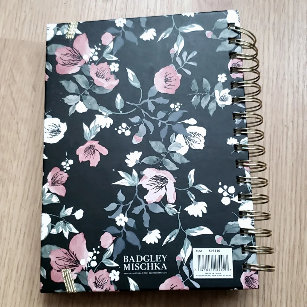 New Badgley Mischka Hardcover Spiral A5 Size Notebook with a Pen